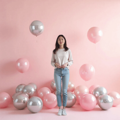 PhotoDirectorのAI機能を使って背景を変えた後の画像