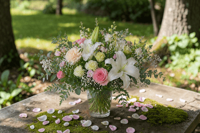 Photoroomで生け花の背景をAIで変更した画像