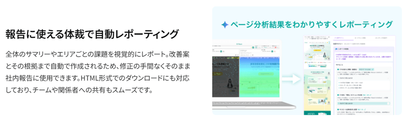 SiTest LP AIレポートの出力画面